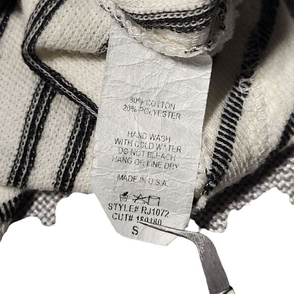 By Together Collection Blouse Small Women Off-the-Shoulder Top Gray Striped - Picture 6 of 9